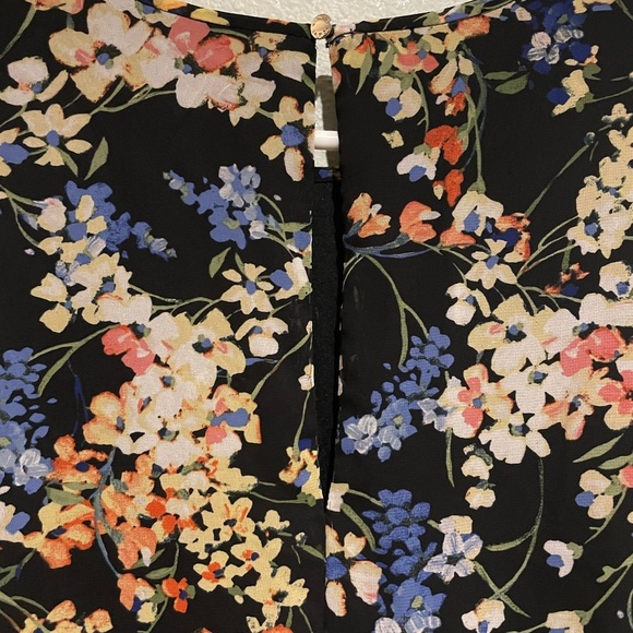 Tommy Hilfiger Navy Sheer Floral Sleeveless Dress. - Picture 5 of 7